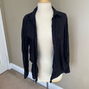 Massimo Dutti Black Button Down Shirt